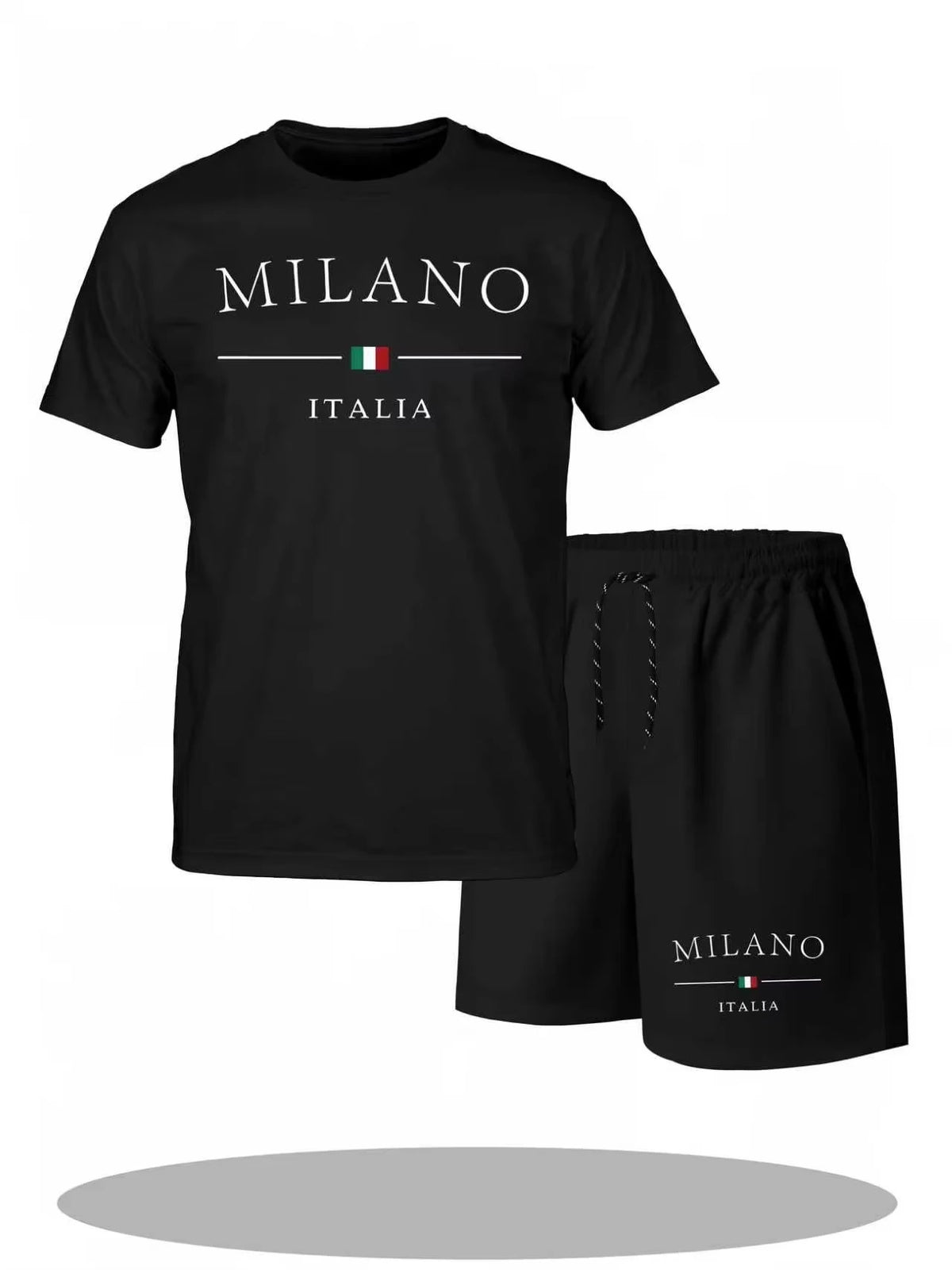 Men's Tracksuit 2 Piece O-neck Short Sleeve Shirt Shorts Set Men's Running Suit Plus Size T shirts Man Clothing Summer T-shirt