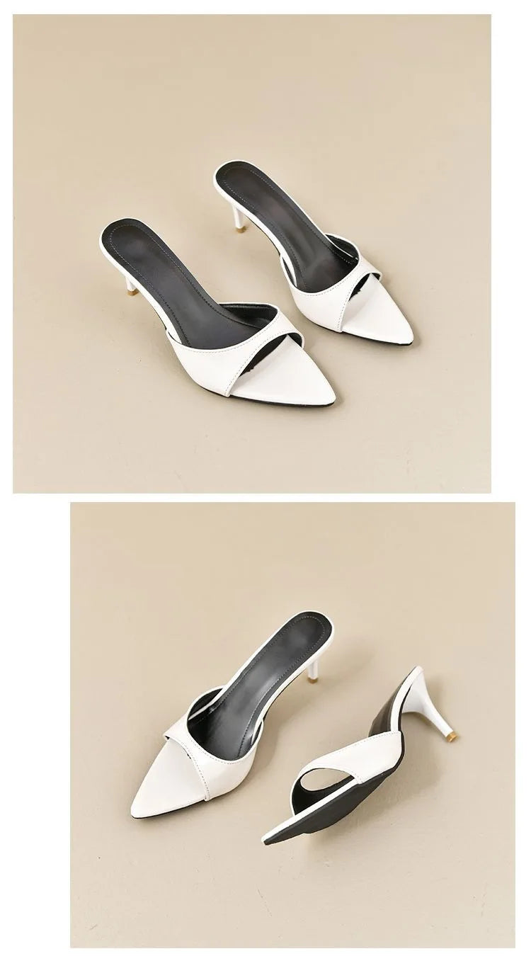 Women's High Heels Summer Slippers Women Sandals Fashion Classic Pointy Open Toe Stiletto Heels Sexy 2026 High-heeled Slippers