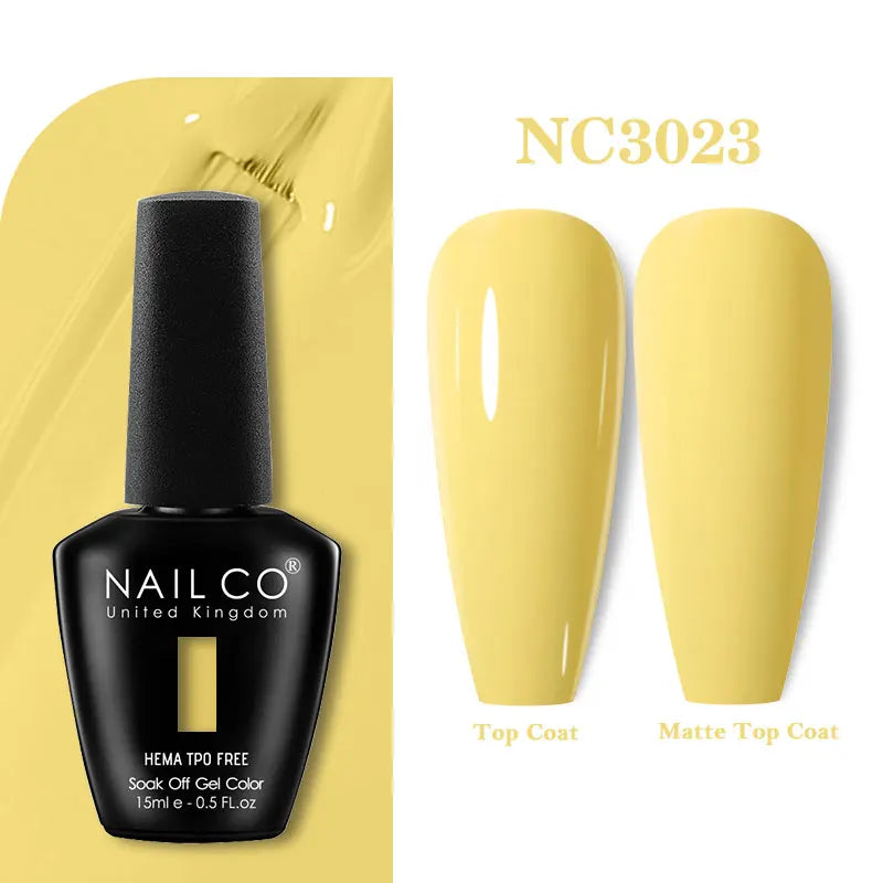 NAILCO 333 Colors Gel Nail Polish Semi Permanent Varnishes Nails Art Design Hybrid Soak Off Top Base Coat UV Gel Manicure 15ml