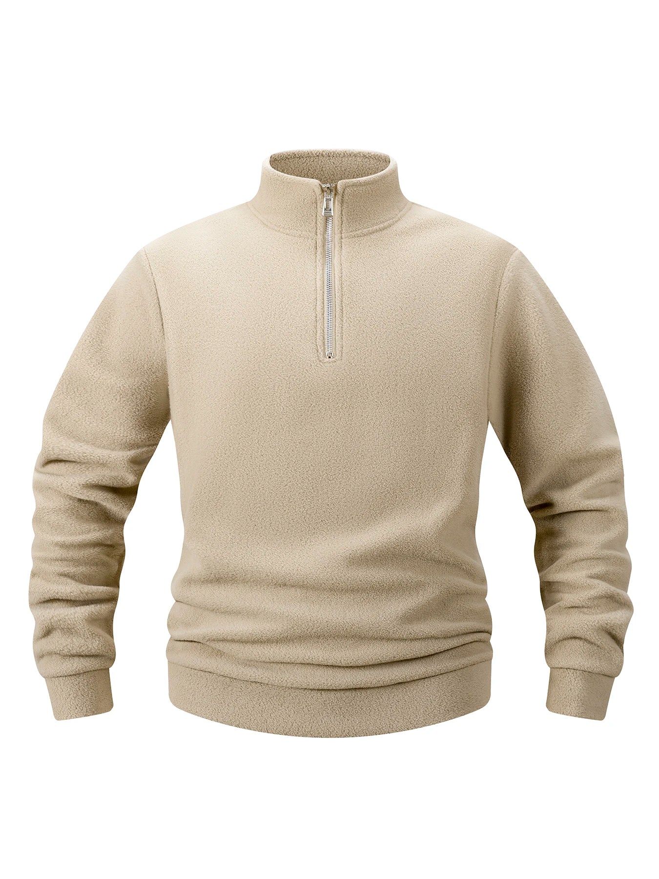 Modern Stand Collar Zip Pullover