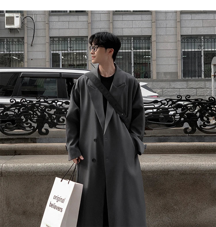 Korean Inspired Long Windbreaker