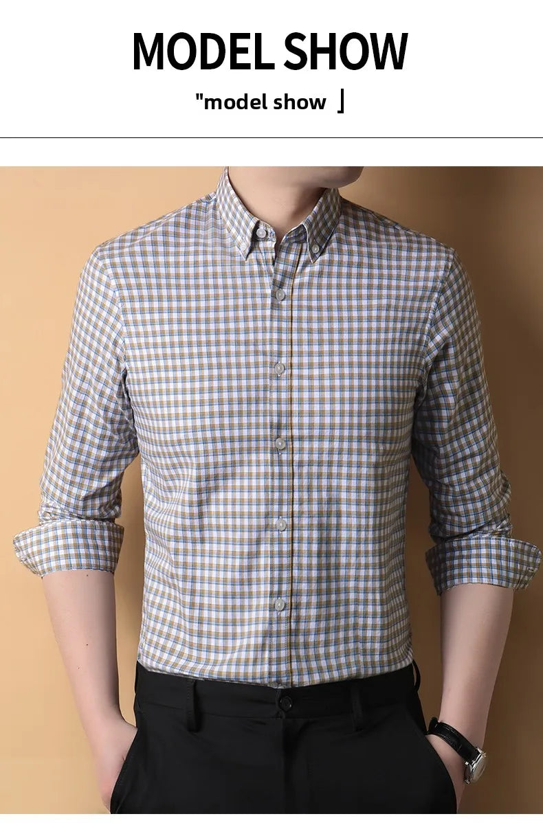 Premium Cotton Checkered Slim Shirt