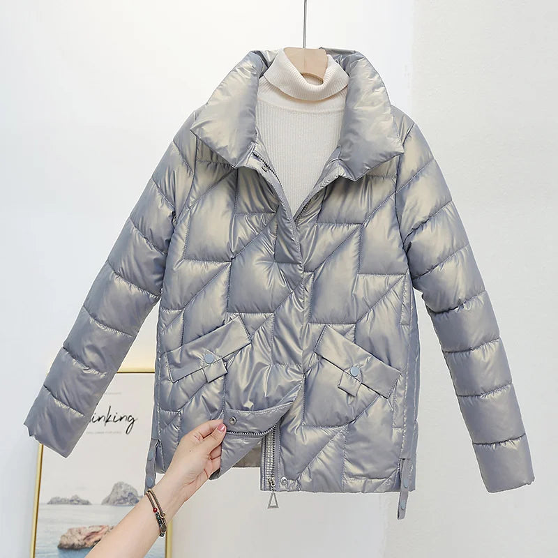 Glossy Winter Cotton Padded Parka