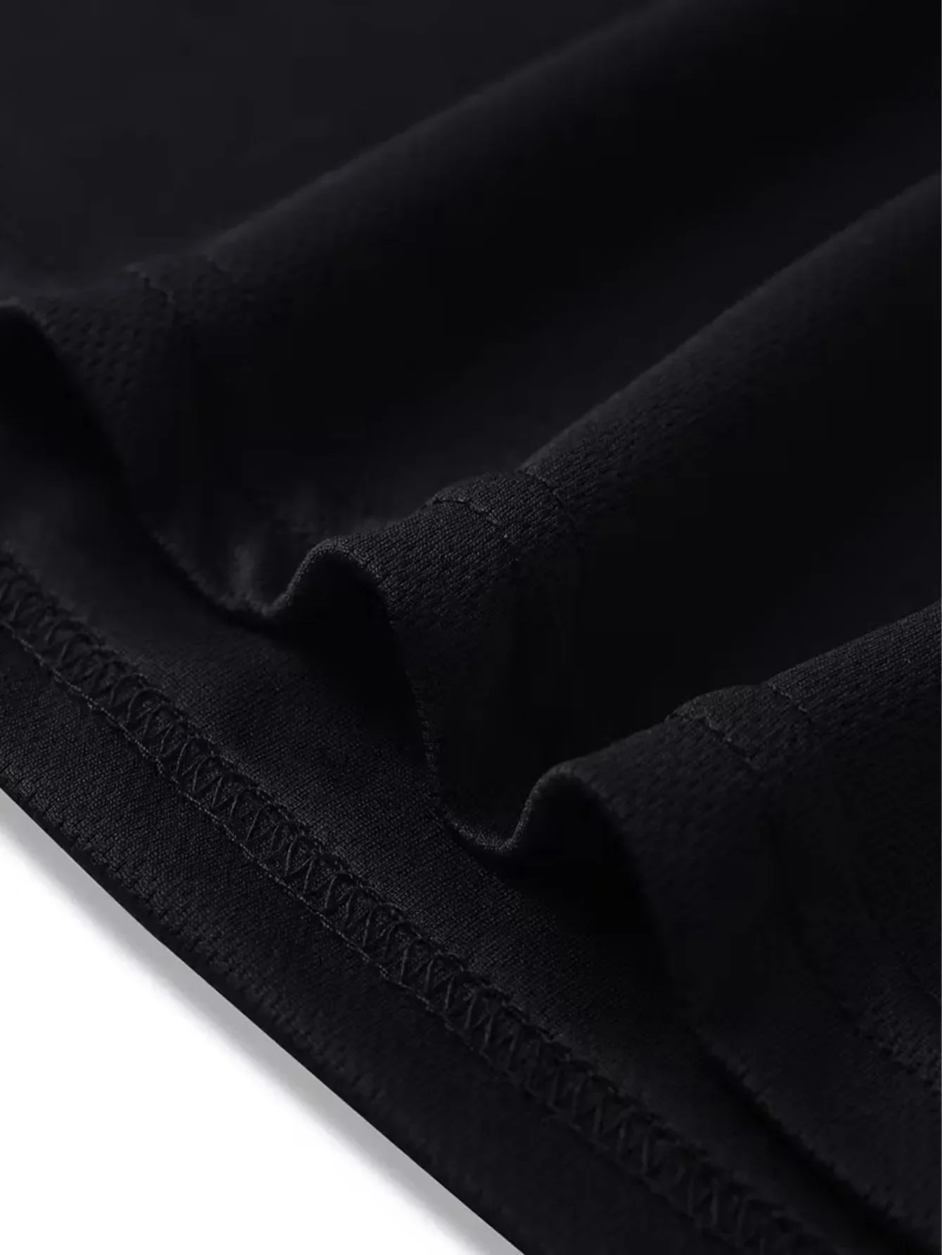 Men's letter-print T-shirt - Casual round-neck short-sleeved shirt - Striped sleeve sport shirt - Fashion T-shirt