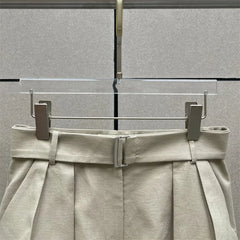 women's shorts New high waisted slim mini pants for summer 2026 linen blend casual shorts Belt decoration shorts women's pants