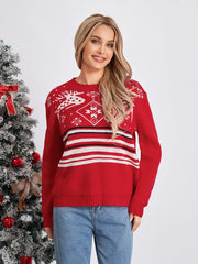 Snowflake Knit Christmas Pullover