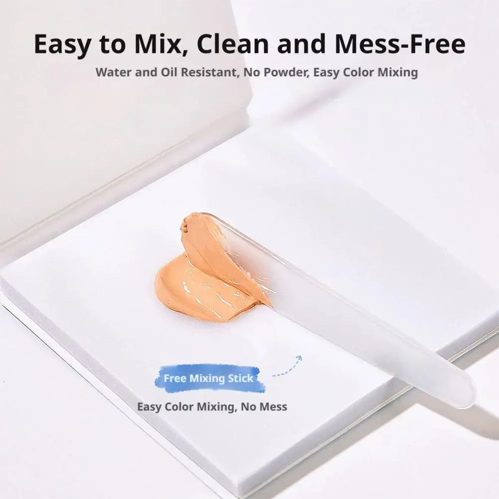 Makeup Mixing Paper,Disposable  Foundation Makeup Palette For Nail Art Eye Shadow Pigment Blending,Makeup Palette Mixing Tray