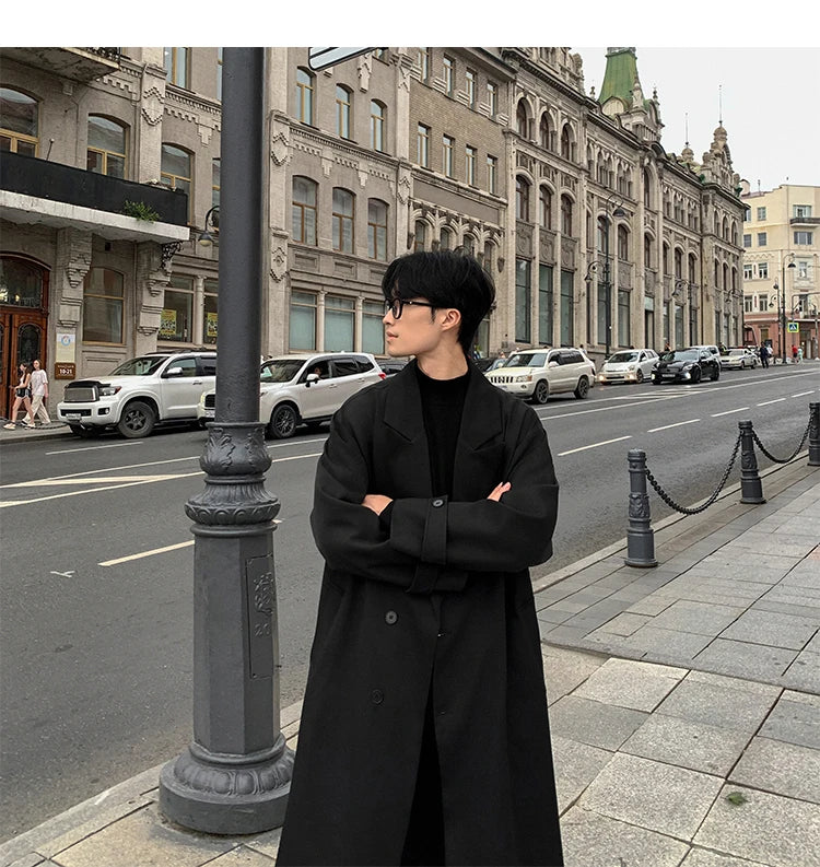 Korean Inspired Long Windbreaker