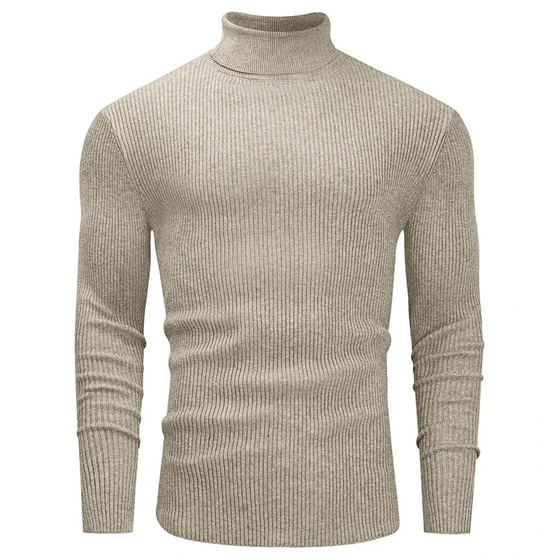 Slim Fit Turtleneck Knit Pullover