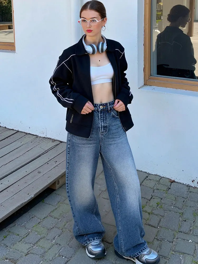 Baggy Straight Denim Street Jeans