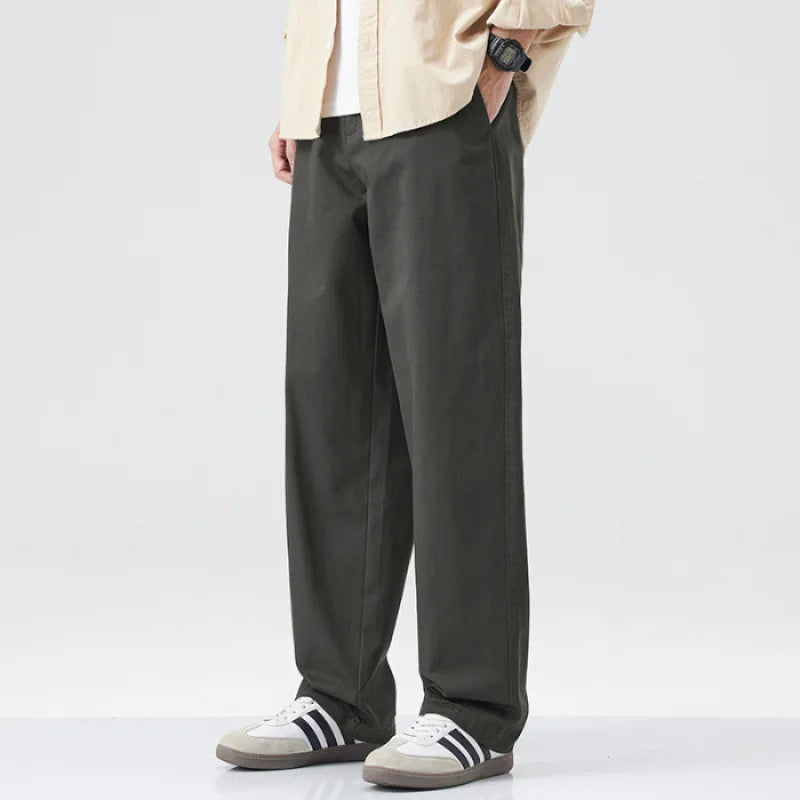 Retro Cotton Straight Casual Pants