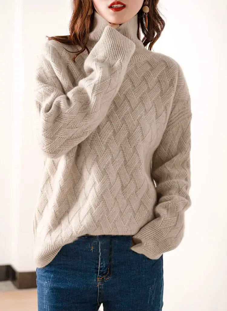 Oversized Turtleneck Winter Knit Sweater