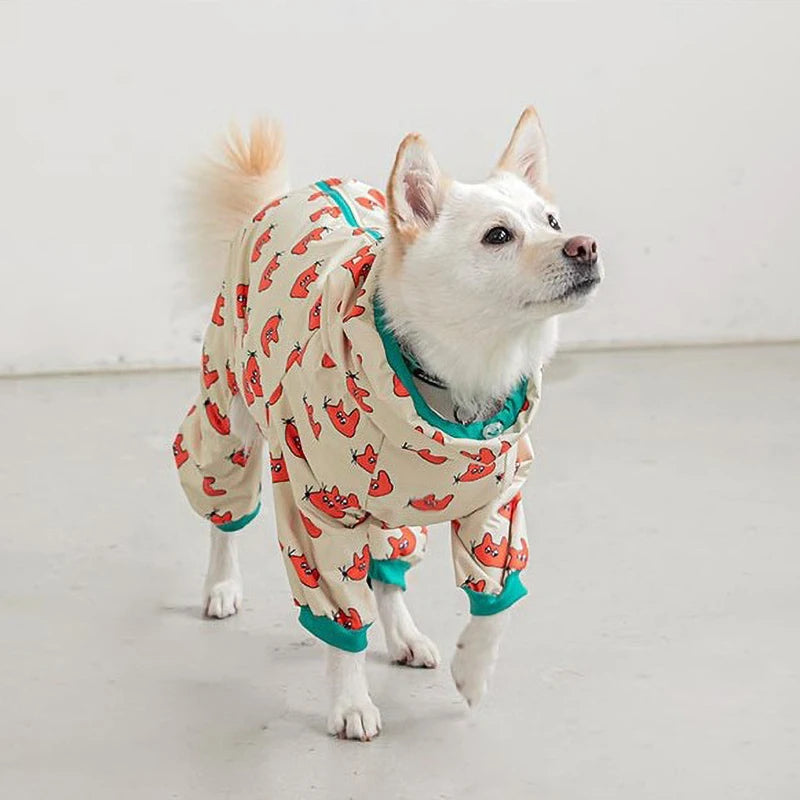 Waterproof Hooded Pet Rain Jacket