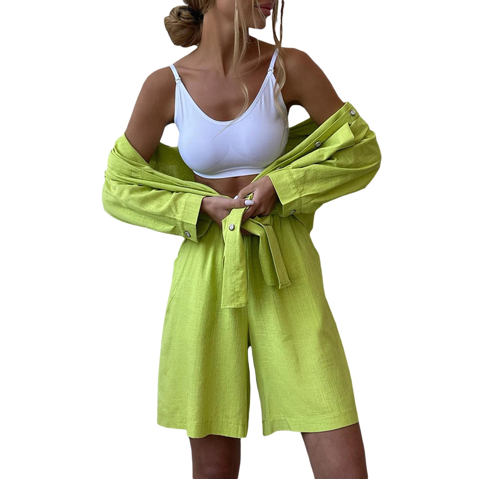 Velvet Shirt & Short Set