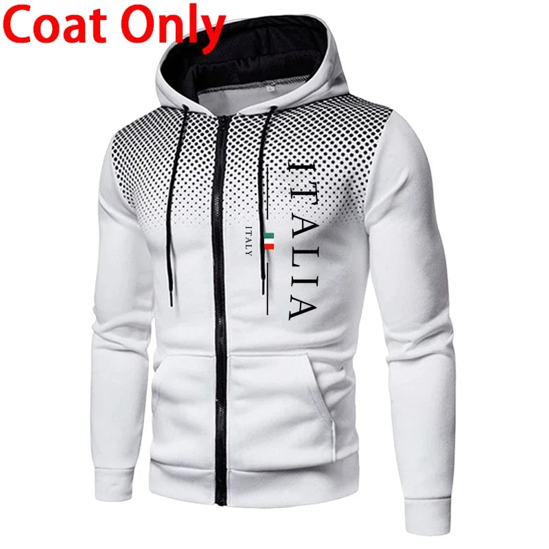 Autumn Winter Popular Men's Tracksuit Zipper Hoodie and Sweatpants Urban Casual Sporty Jogging Suit Male Daily Training Outfits