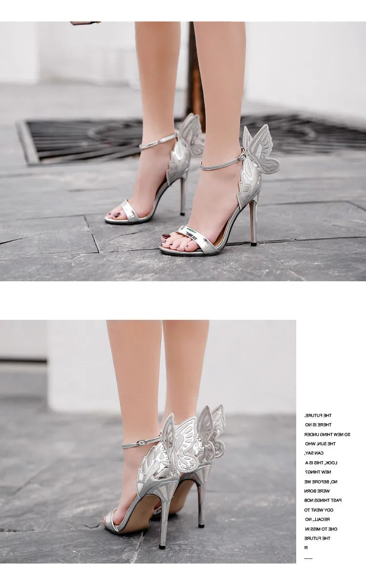 Fashion Women's High Heels Bow Women Sandals Patent Leather Open Toe Party Shoes Buckle Ultra High Heels Women Shoes New Zapatos