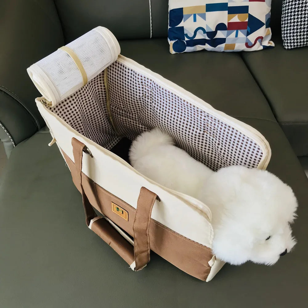 Portable Dog Carrier Cat Dog Outdoor Travel Bag Breathable Pet Carrying Pouch Travel Duffle for Cats Small Dogs Car Seat Carrier