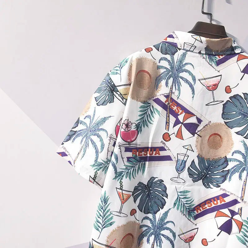 Printed Shirts and Blouses for Men Colourful Hip Hop Clothing Geometric Funny Man Tops Hawaiian Graphic with Pocket Floral Xxl S