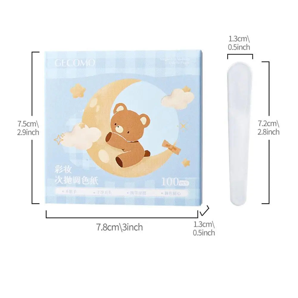 Makeup Mixing Paper,Disposable  Foundation Makeup Palette For Nail Art Eye Shadow Pigment Blending,Makeup Palette Mixing Tray