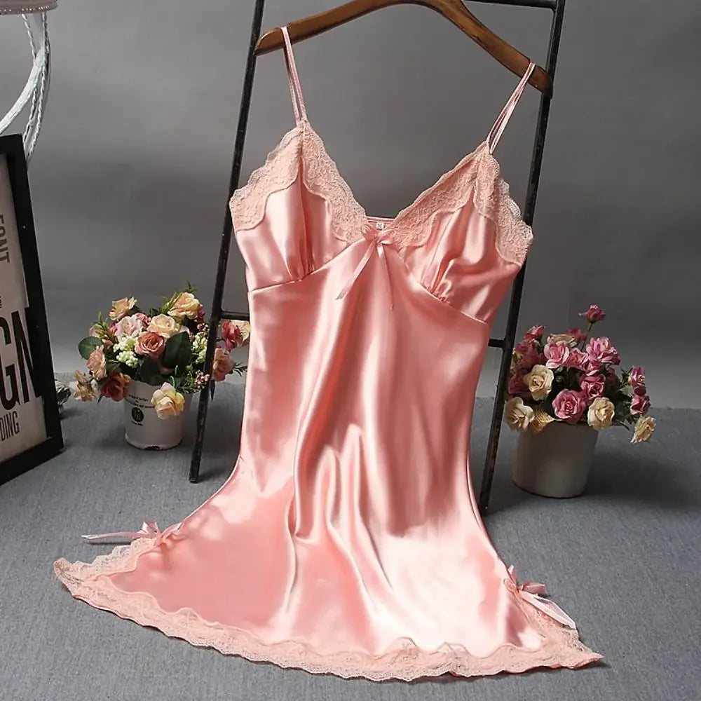 Silk Lace Camisole Nightgown Women