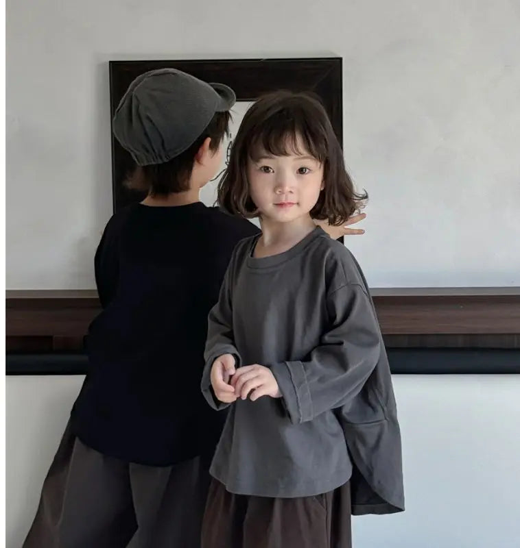 Kids Solid Long Sleeve Tee