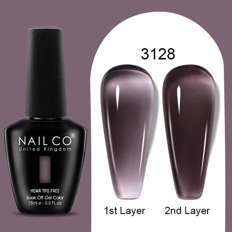 NAILCO 15ml Colorful Jelly Gel Nail Polish Gorgeous Color HEMA TPO FREE Soak Off UV LED Semi Permanent Long Wear Gel Varnish