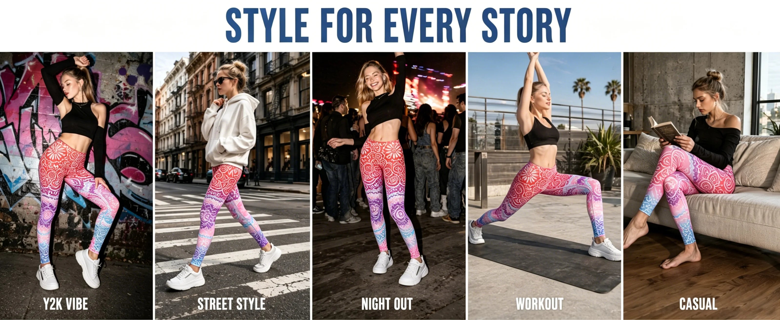 Leggings for Women - Soft Athletic Tummy Control Yoga Pants for Cycling Dance Tights