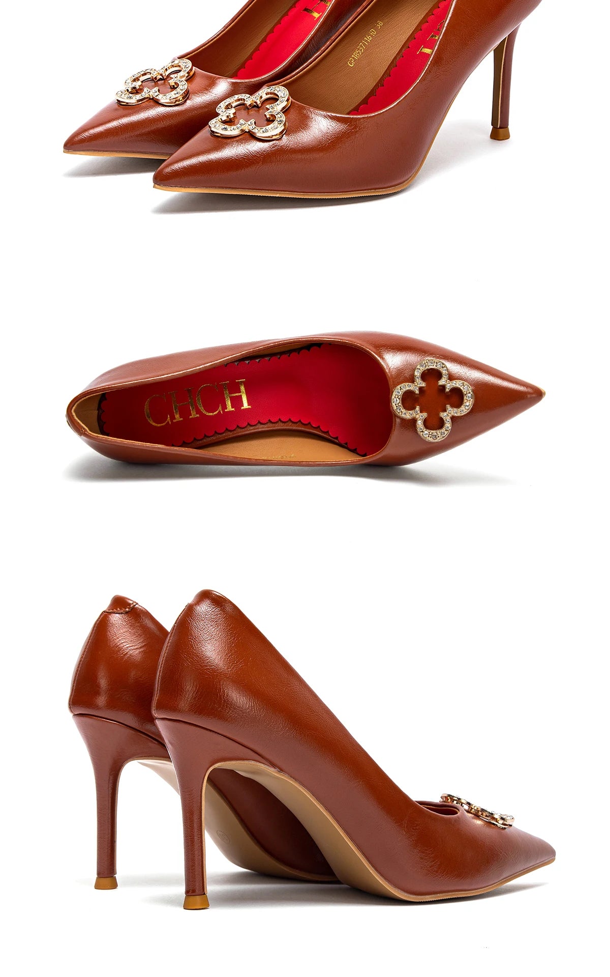 CHCH Women's High Heels 2025 New High Quality Pointed Shoes Business Commuter Women's Shoes Banquet Party Shoes 9cm