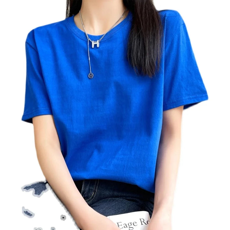 Loose Cotton Summer Tee Women