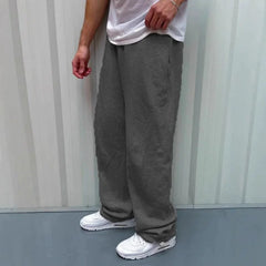 autumn winter man/woman Jogging Straight Sweatpants Street Style wide leg pants Casual Solid colors versatile Loose Men's Pants