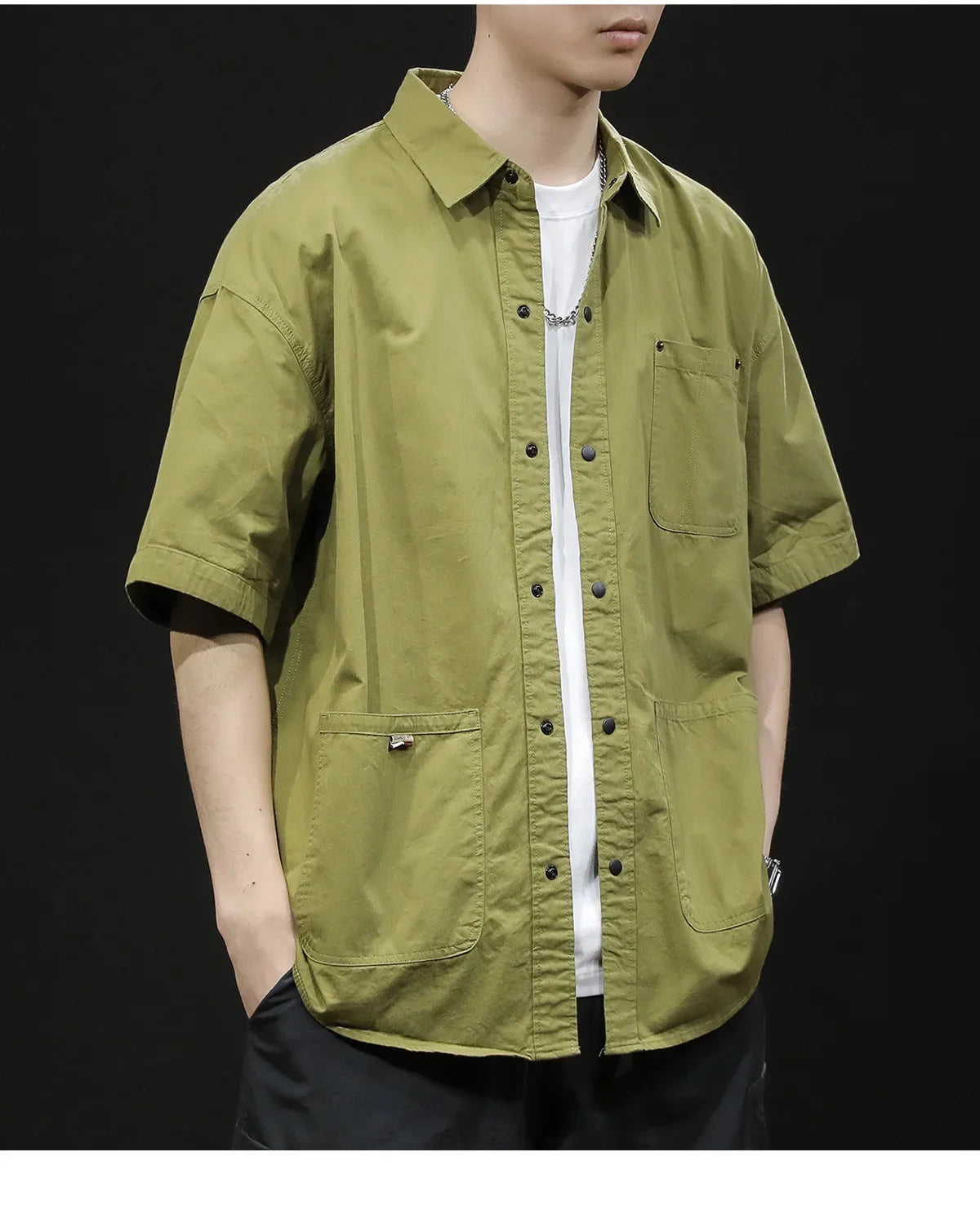 Trendy Casual Zipper Shirt Men