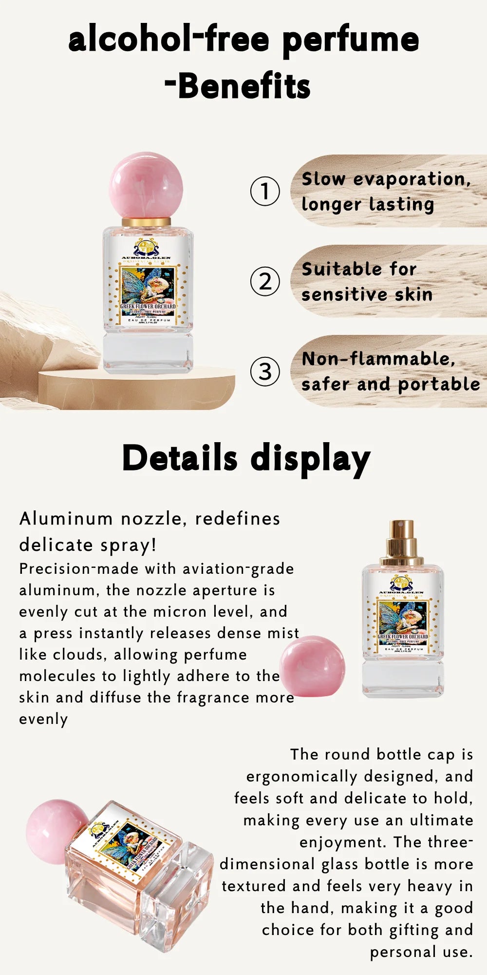 Pure Rose Floral Scent Women's Fragrance Oil Long-Lasting 50ml Body Mist For Clothing Bedroom Diffusion Compatible with Aroma