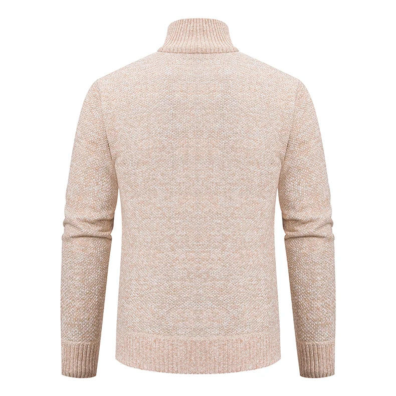 Stand Collar Fleece Zip Cardigan