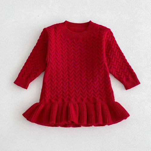 Knitted Princess Party Girls Dress