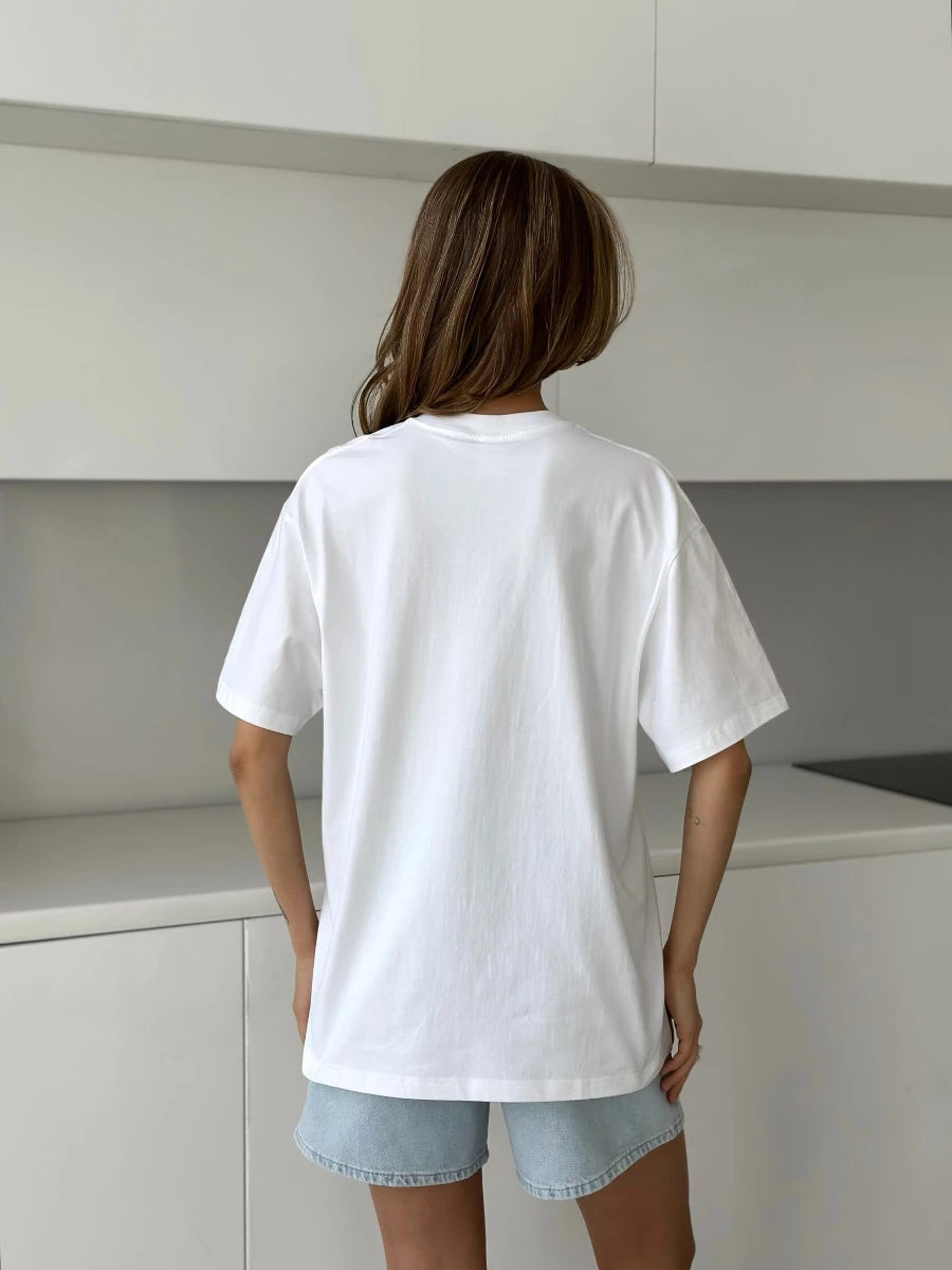 Vintage Cotton Printed Casual Tee