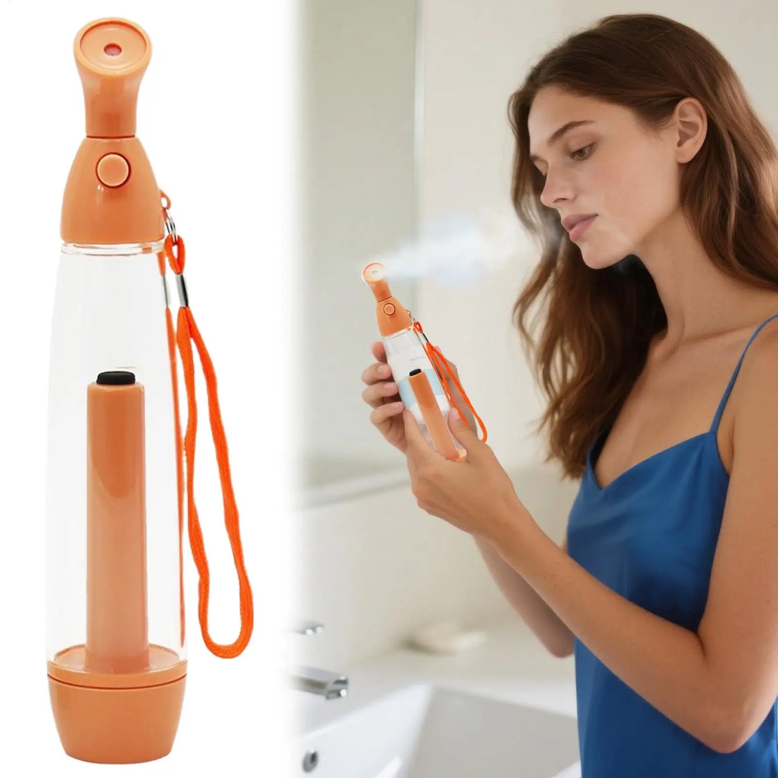Mist Spray Bottle Moisturizing Facial Mister Atomization Humidifier Manual Steamer Hydrating Humidifier Portable Skin Care Tool