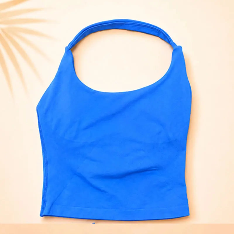 Women Seamless Yoga Set Halter Sports Bra Scrunch Butt Shorts 2 Piece Gym Workout Fitness Activewear High Waist Athletic Outfit