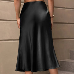Elegant Summer A-Line Midi Skirt