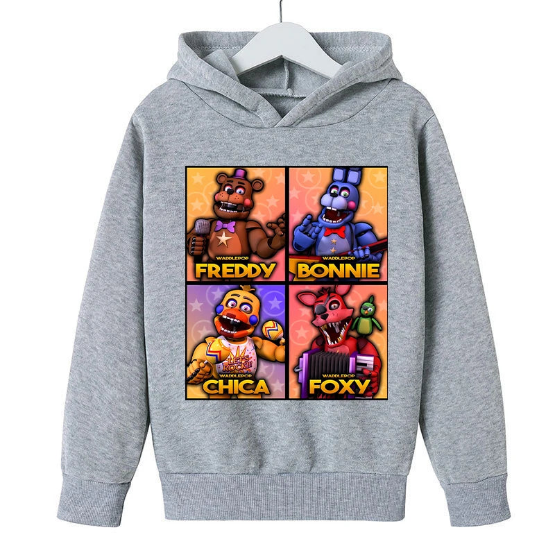 Kids Cartoon Sporty Pullover Hoodie