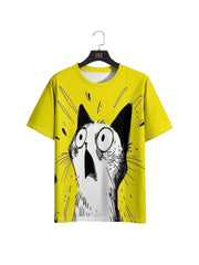 Y2K Anime Cat Printed Tee