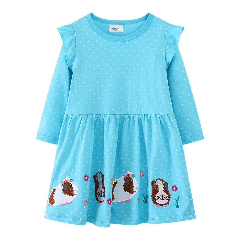 Butterfly Polka Princess Girls Dress