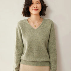 Merino Wool V Neck Sweater