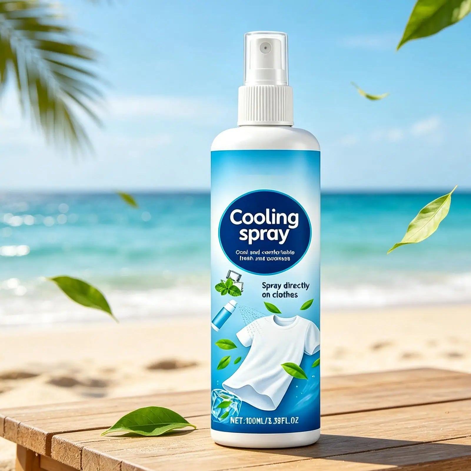 Effective Portable Cooling Spray 100ml Long Lasting Hydrating Body Mist for Summer Outdoor Sports Gym Travel Soothing Skin Face