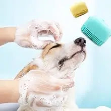 Blue Yellow Shampoo Dispenser Brush