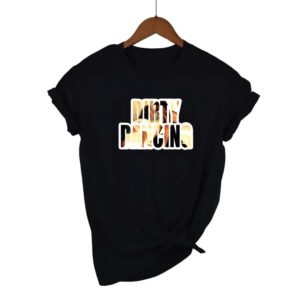 Women's Tshirt Dirty dancing Printing Graphic Aesthetic O Neck Girls Short Sleeve Print Vintage Y2k T Shirt Female Funny Tops