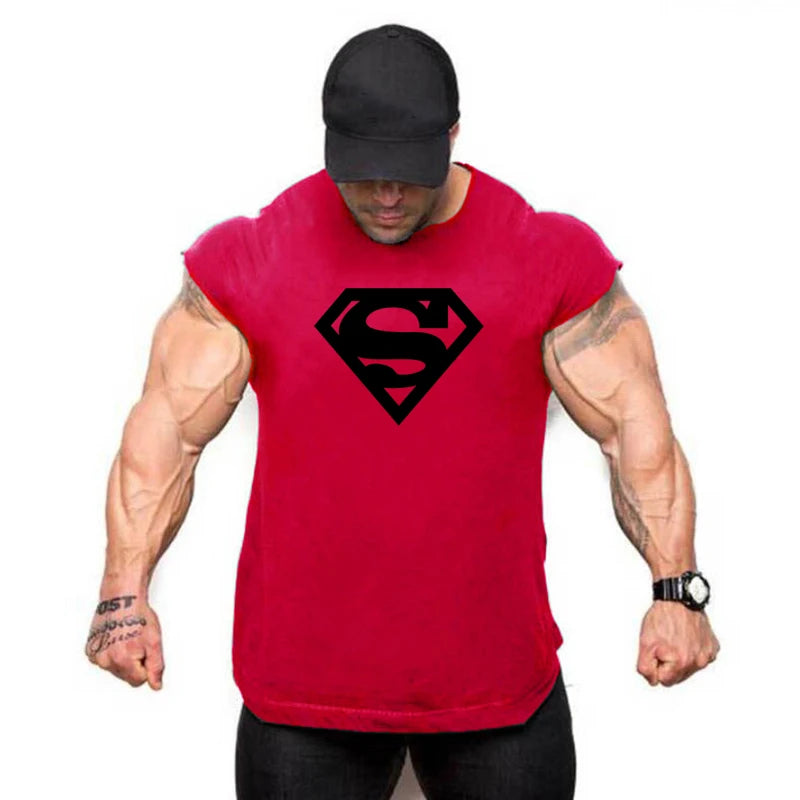 Mens Tank Tops Shirt Gym Tank Top Fitness Clothing Vest Sleeveless Cotton Man Canotte Bodybuilding Ropa Hombre Man Clothes Wear