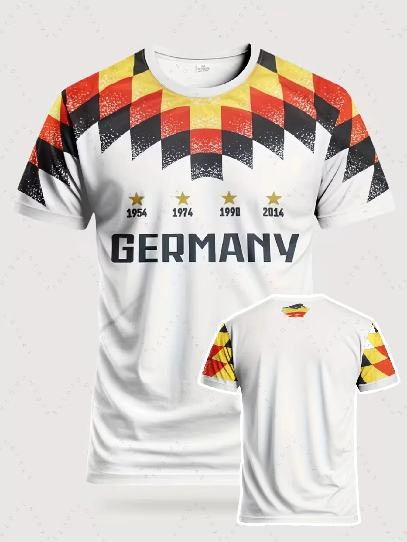Men's Slim Fit German National Team Football Jersey Breathable Training Tops Lightweight Sports T-Shirt For Fitness And Matches