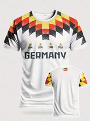 Men's Slim Fit German National Team Football Jersey Breathable Training Tops Lightweight Sports T-Shirt For Fitness And Matches