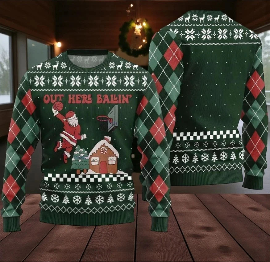 2025 Santa Claus Ugly Christmas Sweaters For Women Clothing Hilarious Animals Cat Raccoon Christmas Jumper Set Xmas Sweater Tops