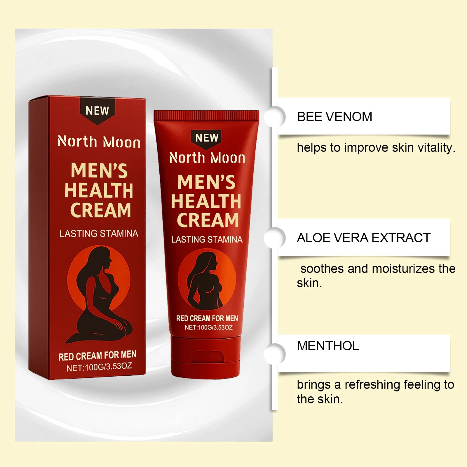 Men's Daily Moisturizing Body Care Cream – Nourishing & Revitalizing Lotion for All Skin Boosts Vitality Body Care for Men